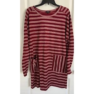 Very J Longsleeve Tunic Dress w/ Front Pockets Sz Large Like New